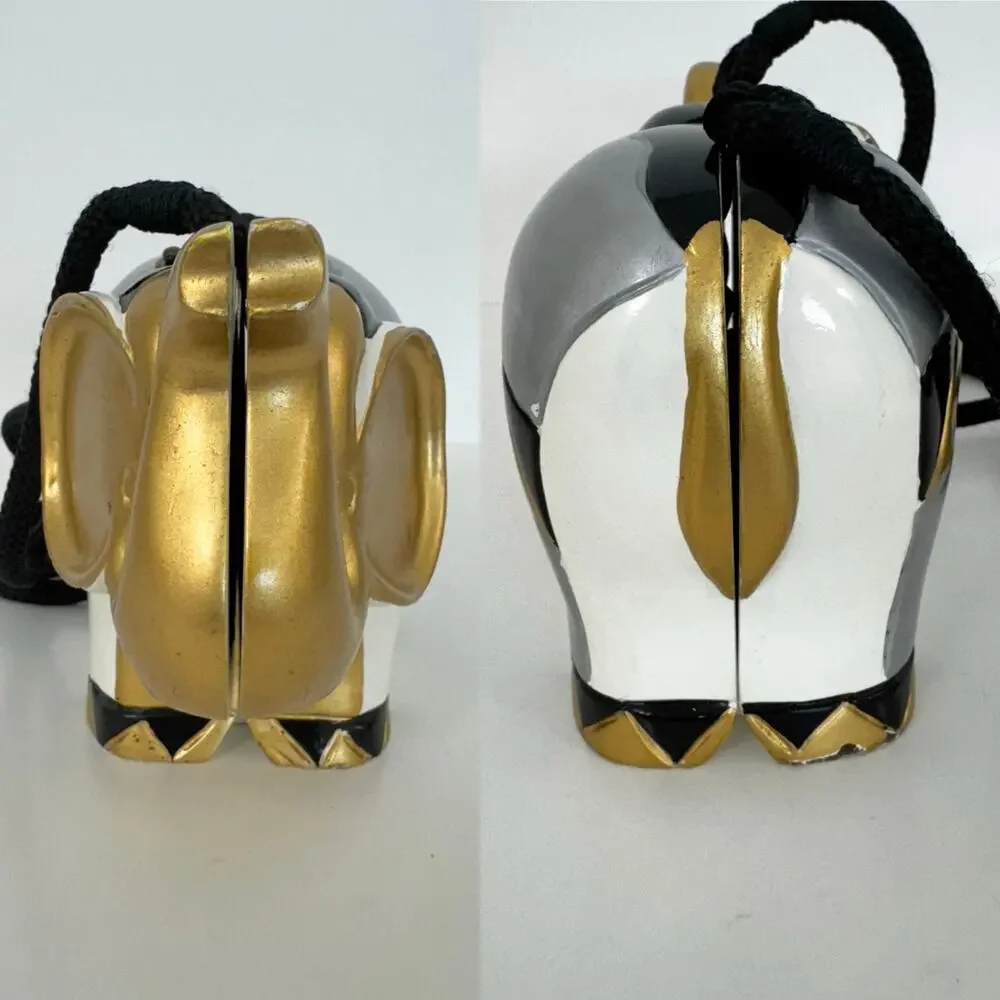 Timmy Woods Elephant Wooden Crossbody Mini Bag Minaudière